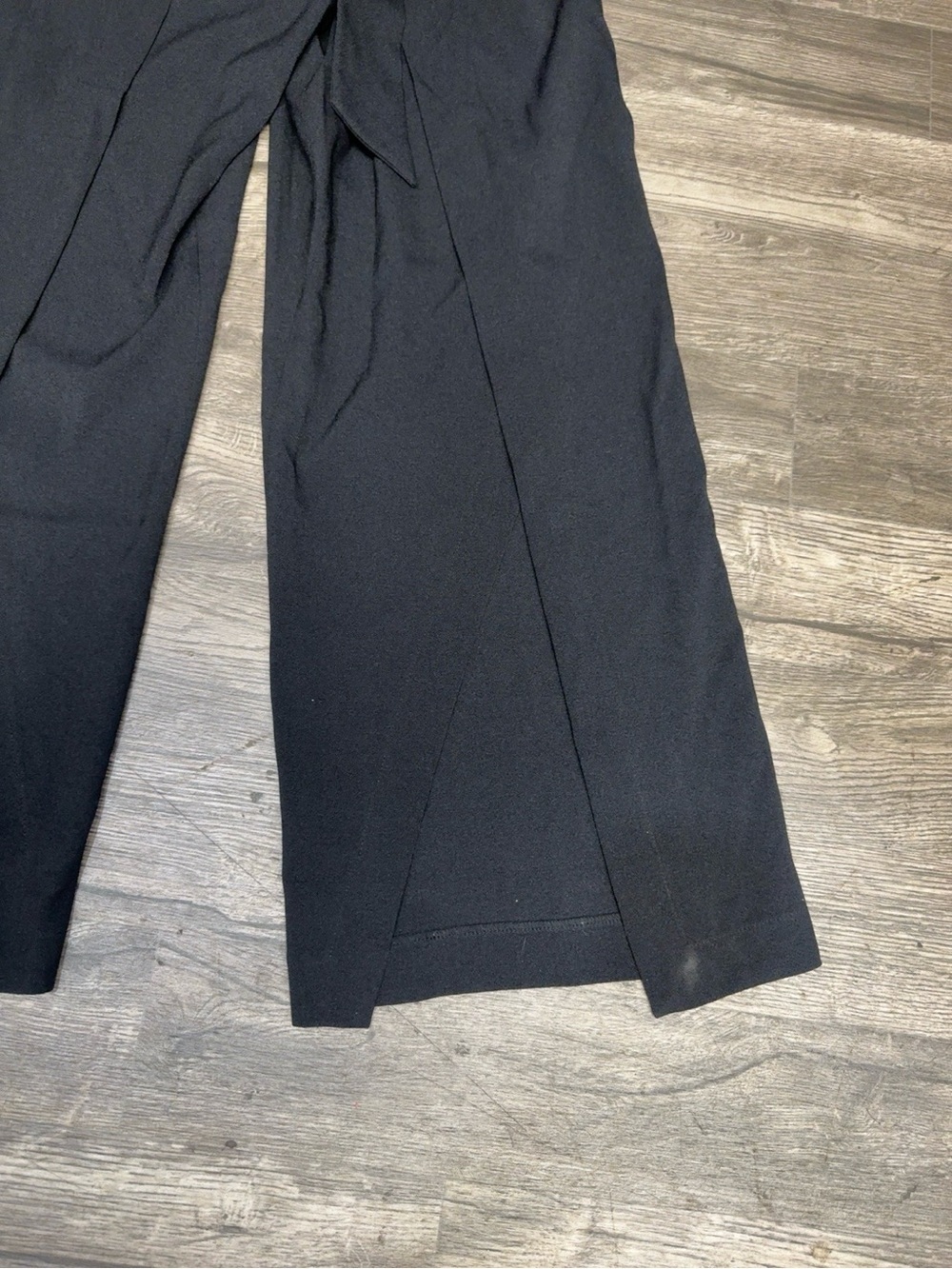 INC International Concepts Black Sleeveless Wide-Leg Jumpsuit with Front Slits - Picture 5 of 11